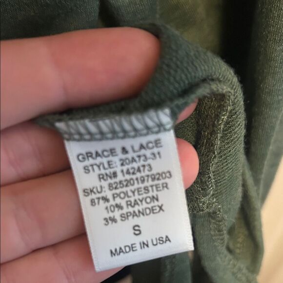 Grace & Lace Olive Green Apparel A - Picture 7 of 7